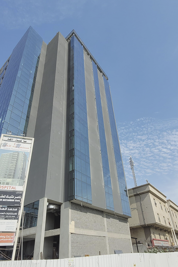 تصميم هندسي حديث لمشاريع تجارية ومستشفيات من تنفيذ معهد الهذلي للاستشارات الهندسية – شركة هندسية سعودية متخصصة في التصميم والإشراف وإدارة المشاريع
